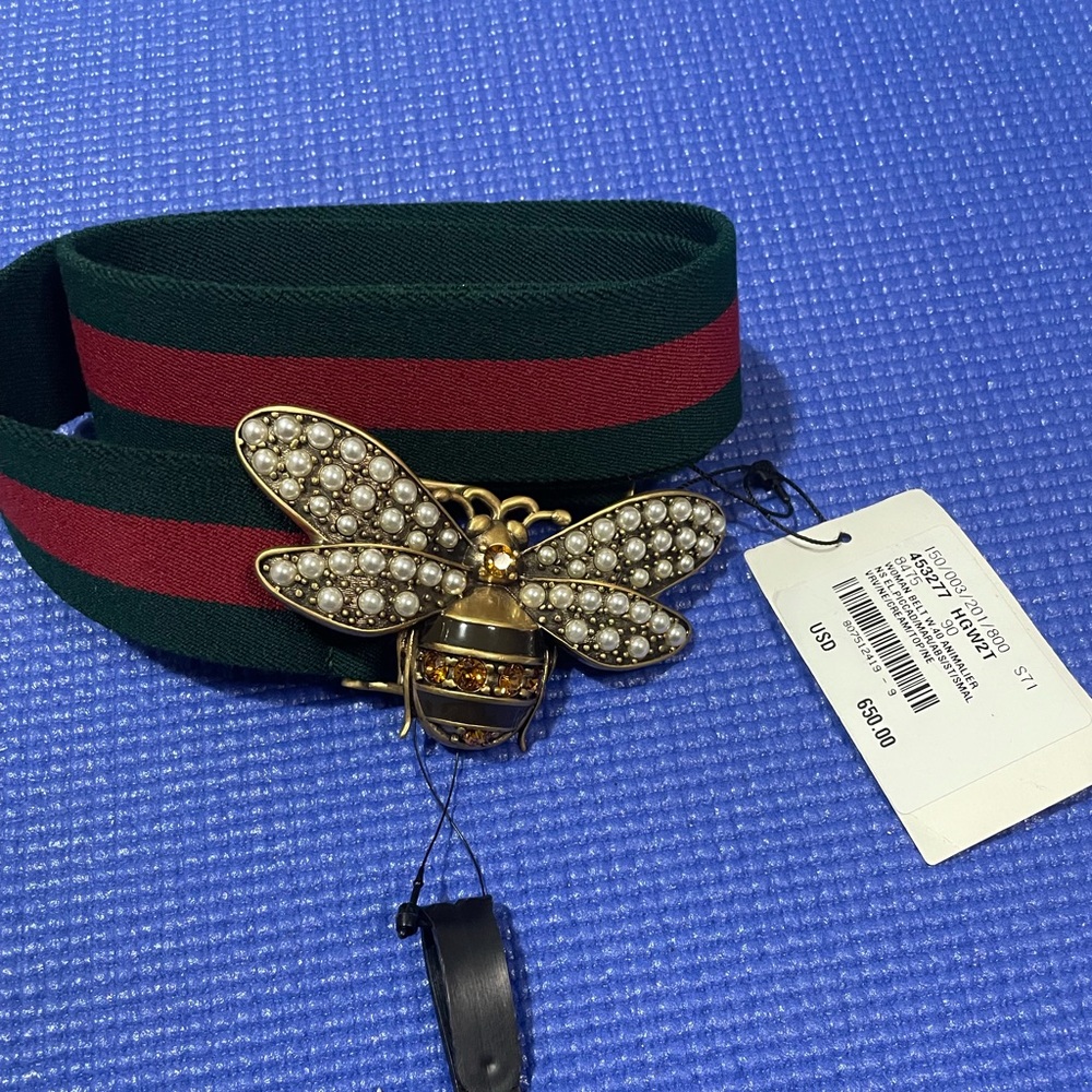 Gucci Queen of Margaret bee belt